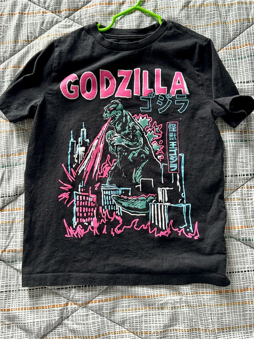 Old Navy Black Crewneck Godzilla Tee - Boy’s Size 8